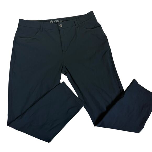 Vuori Pants Mens 36 X 30 Gray Chino Meta Slim Fit V430 Commuter Golf Tech - Picture 2 of 6